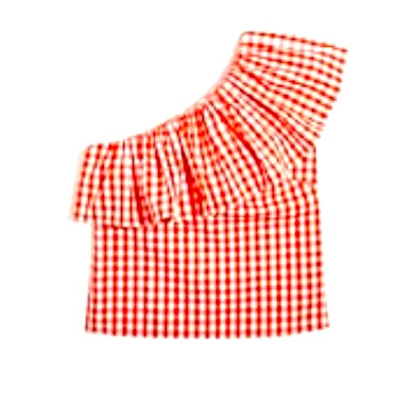 J. Crew Tops - COTTON POPLIN RUFFLE-SHOULDER TOP
